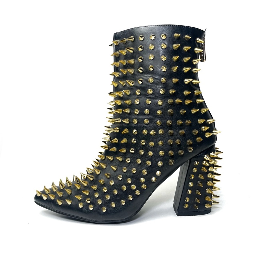 Cape Robbin Gold Spiked Studded Boots